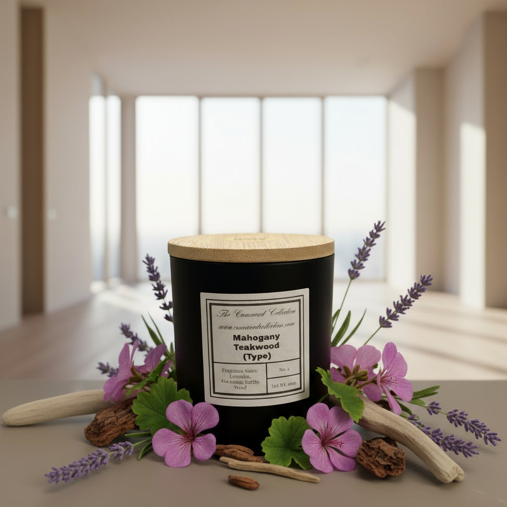 Mahogany Teakwood Organic Soy Candle